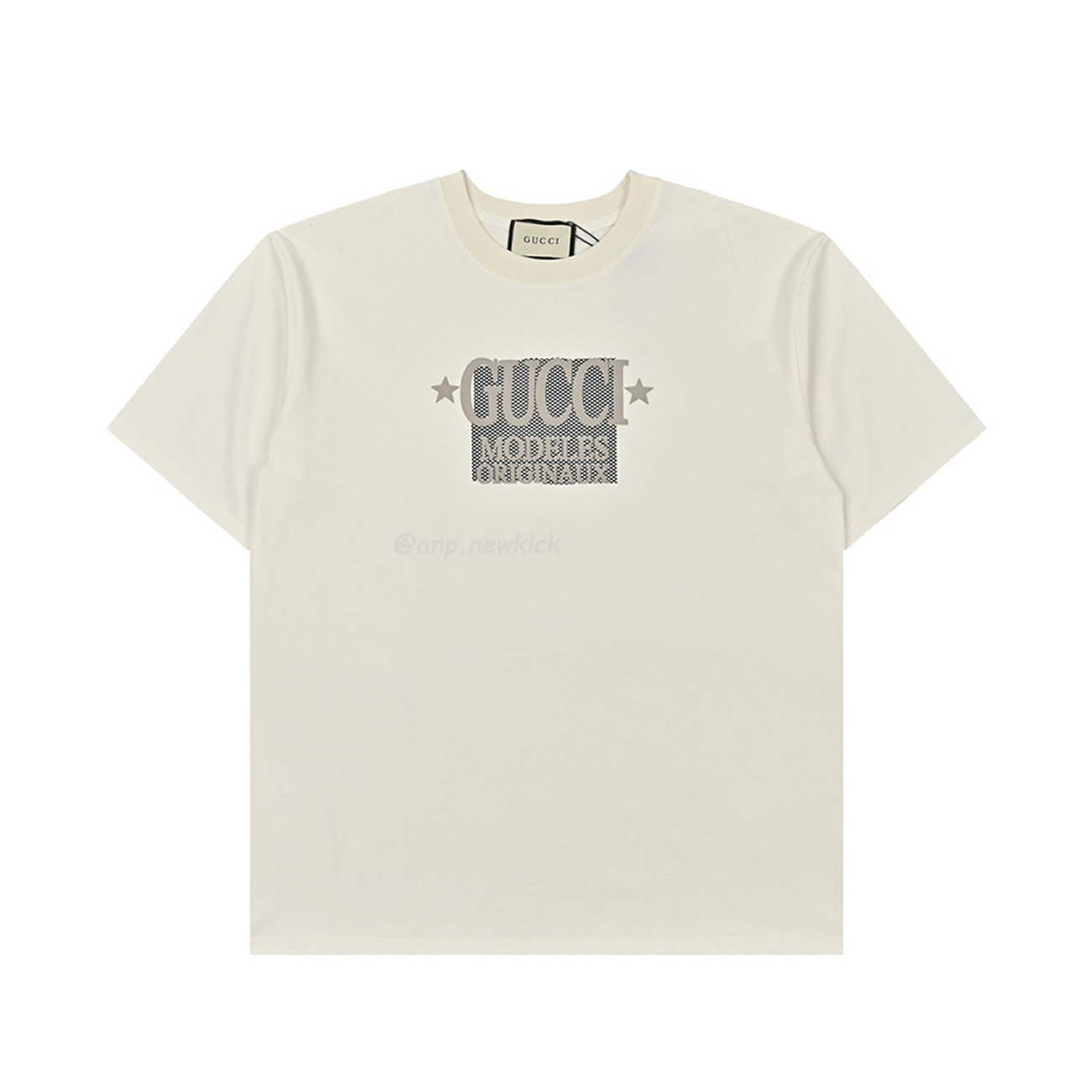 Gucci 24ss Star Tag G Letter Printed Short Sleeved T Shirt (2) - newkick.vip